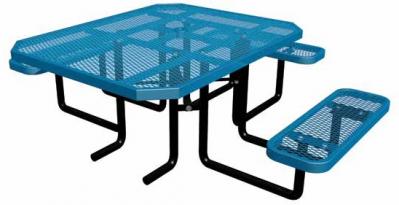 46" Octagon Expamded Metal Picnic Table